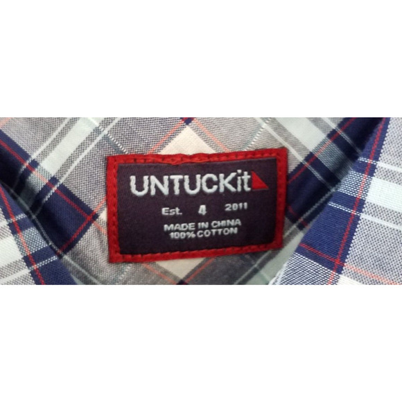 UNTUCKit Plaid Button-Down Shirt | Long Sleeve | Size 4 | NWT - Picture 5 of 8